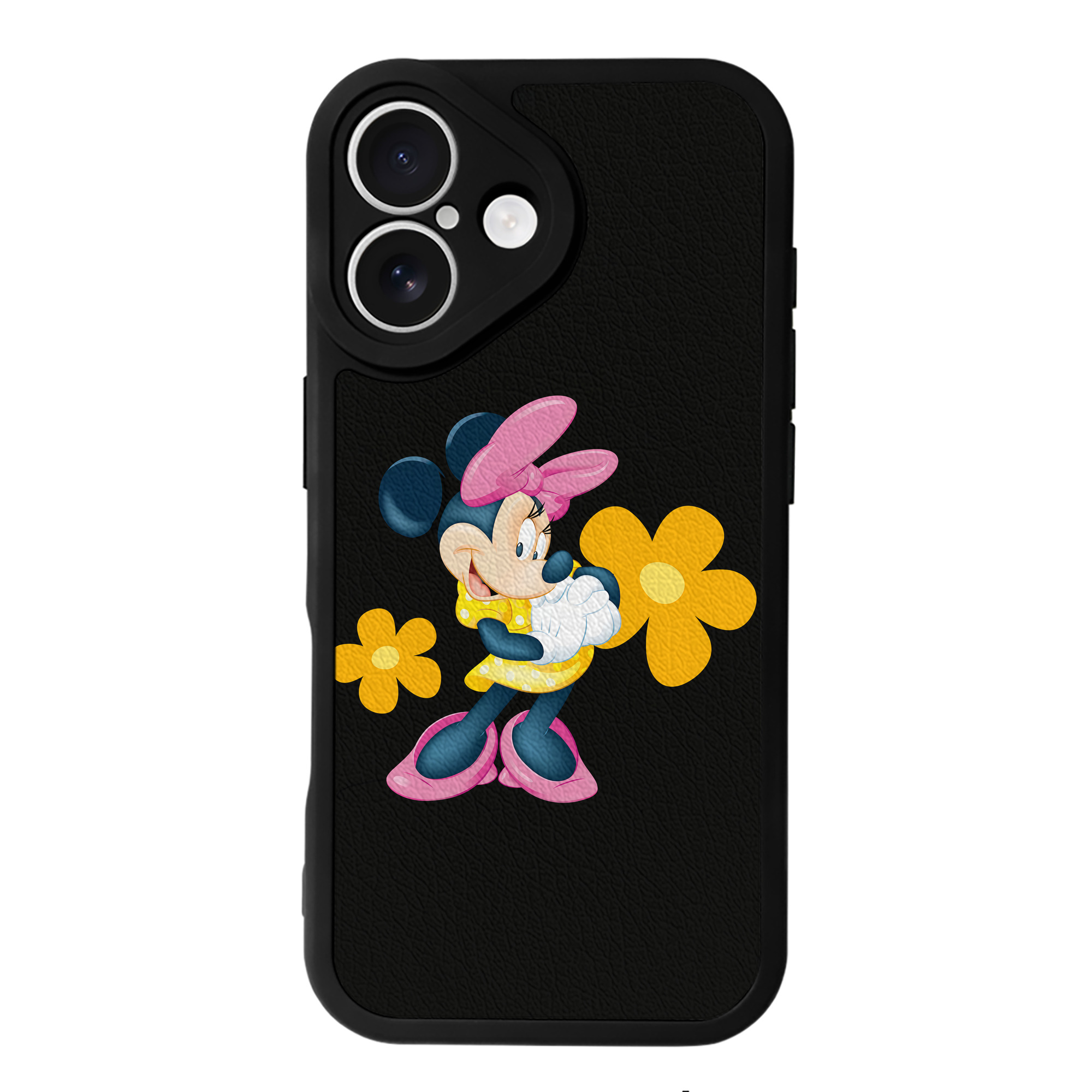 （画像用） ミッキーマウス Mickey Mouse 【iPhone 16シリーズ対応】シリコンスマホケース（レザー調） 材質：シリコン